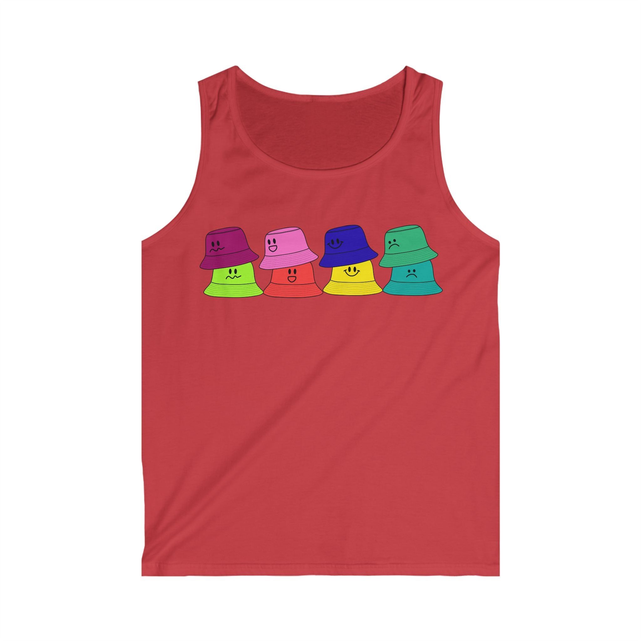 Bucket Hat-Tank Top Smiley Faces