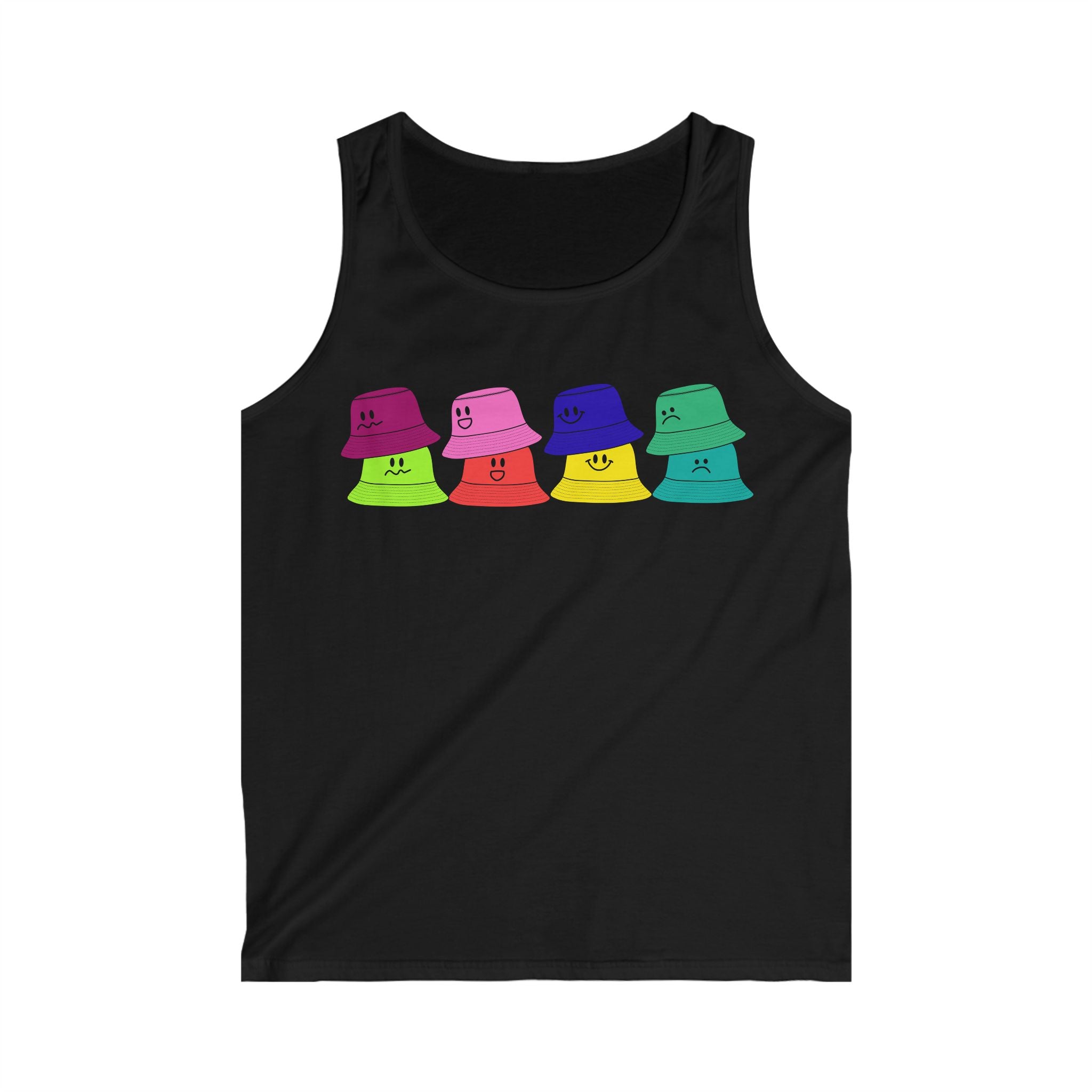 Bucket Hat-Tank Top Smiley Faces
