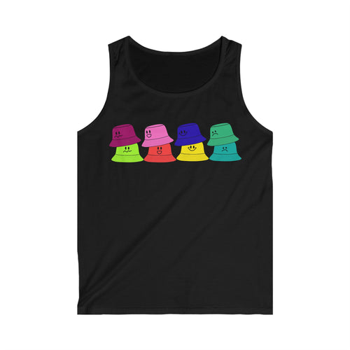 Bucket Hat-Tank Top Smiley Faces