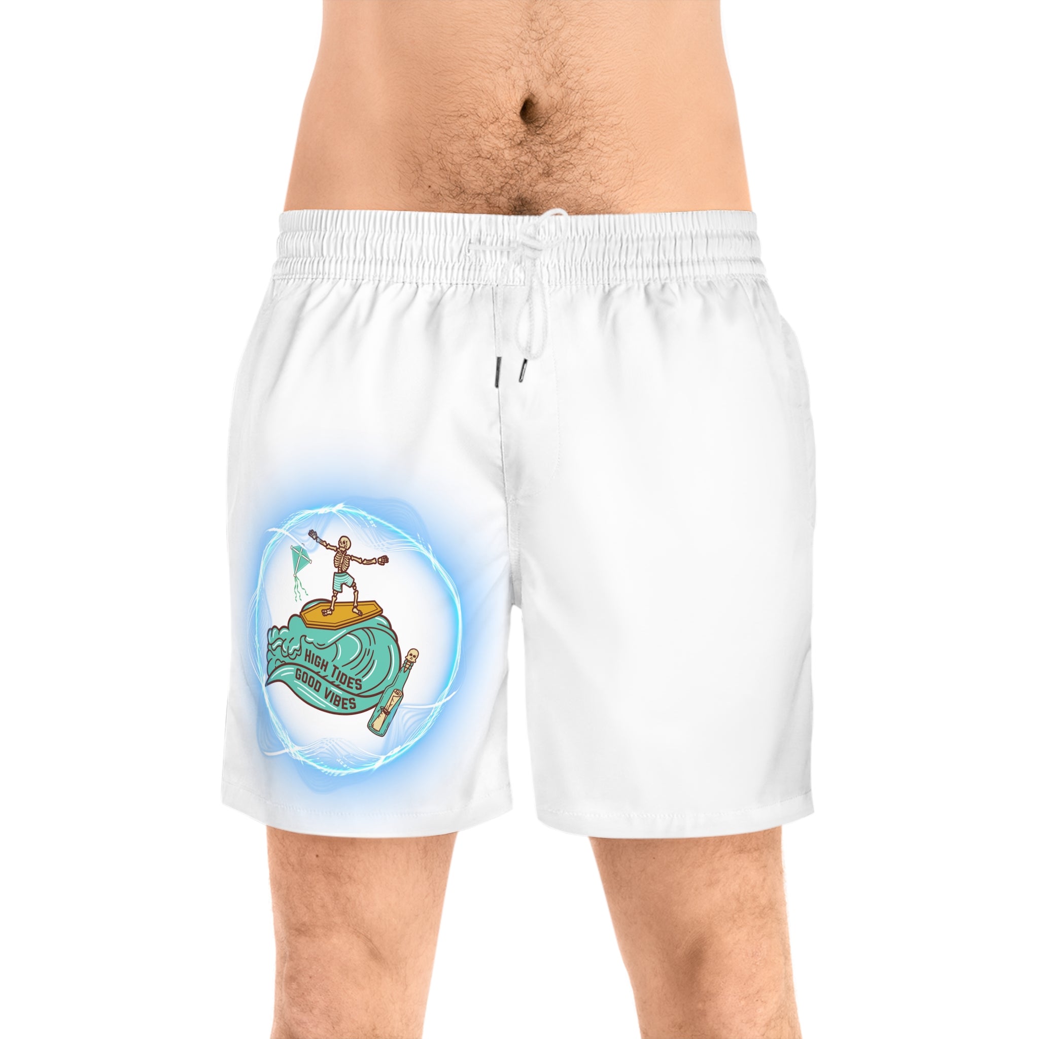 Surf Vibes Swim Shorts — Good Vibes Wave Patch