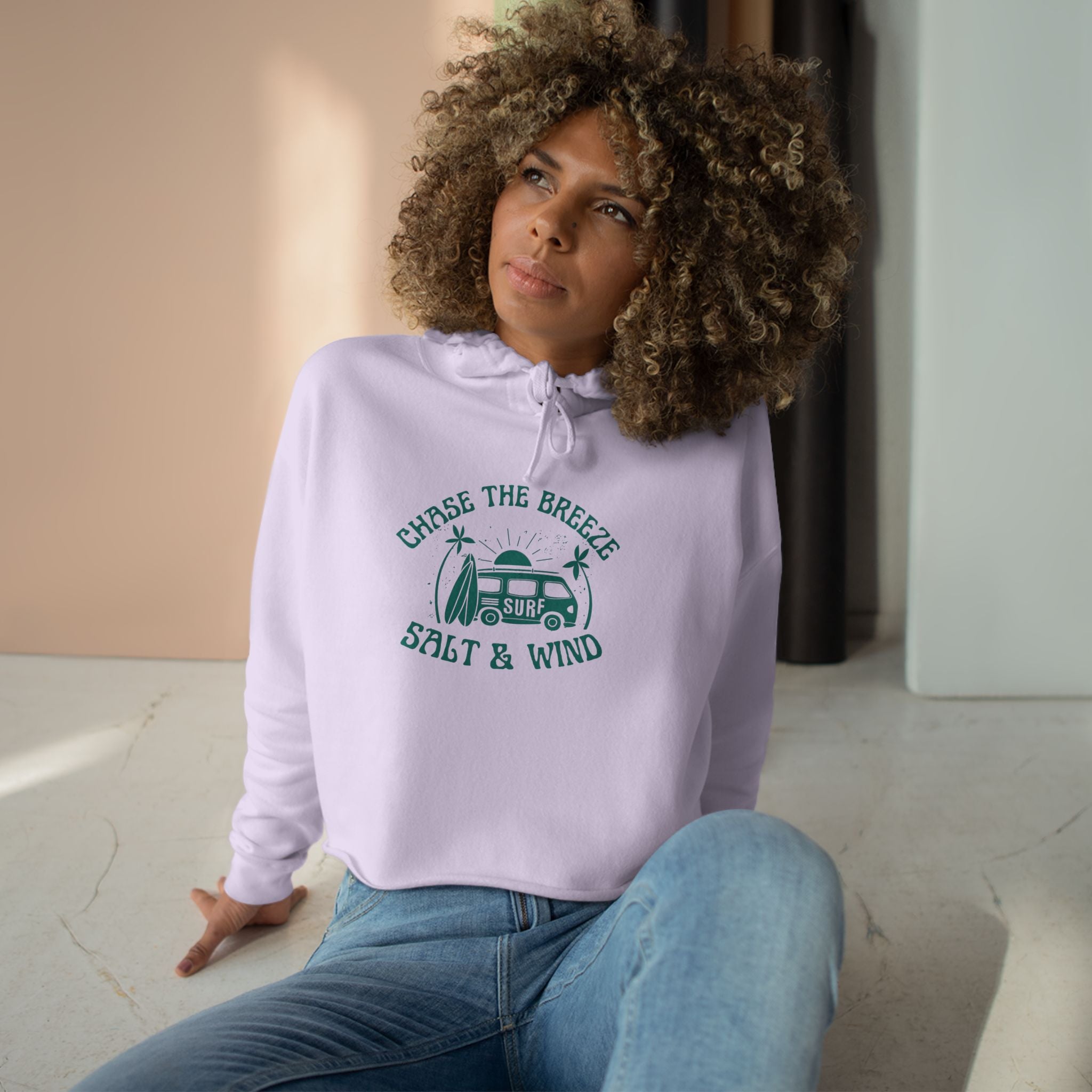 Unisex -Chase the Breeze - Crop Hoodie