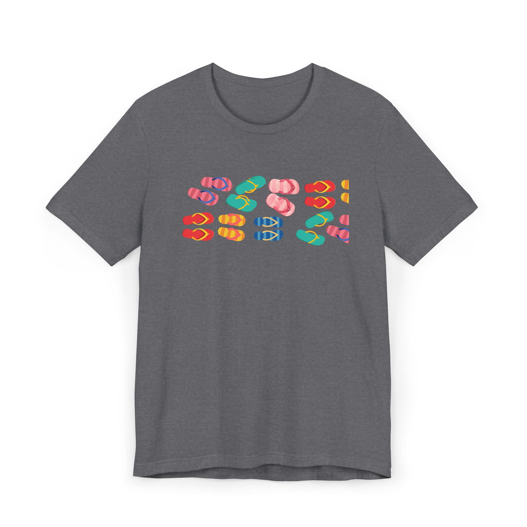 Colorful Flip Flop T-Shirt — Summer Beach Flip-Flop Graphic Tee