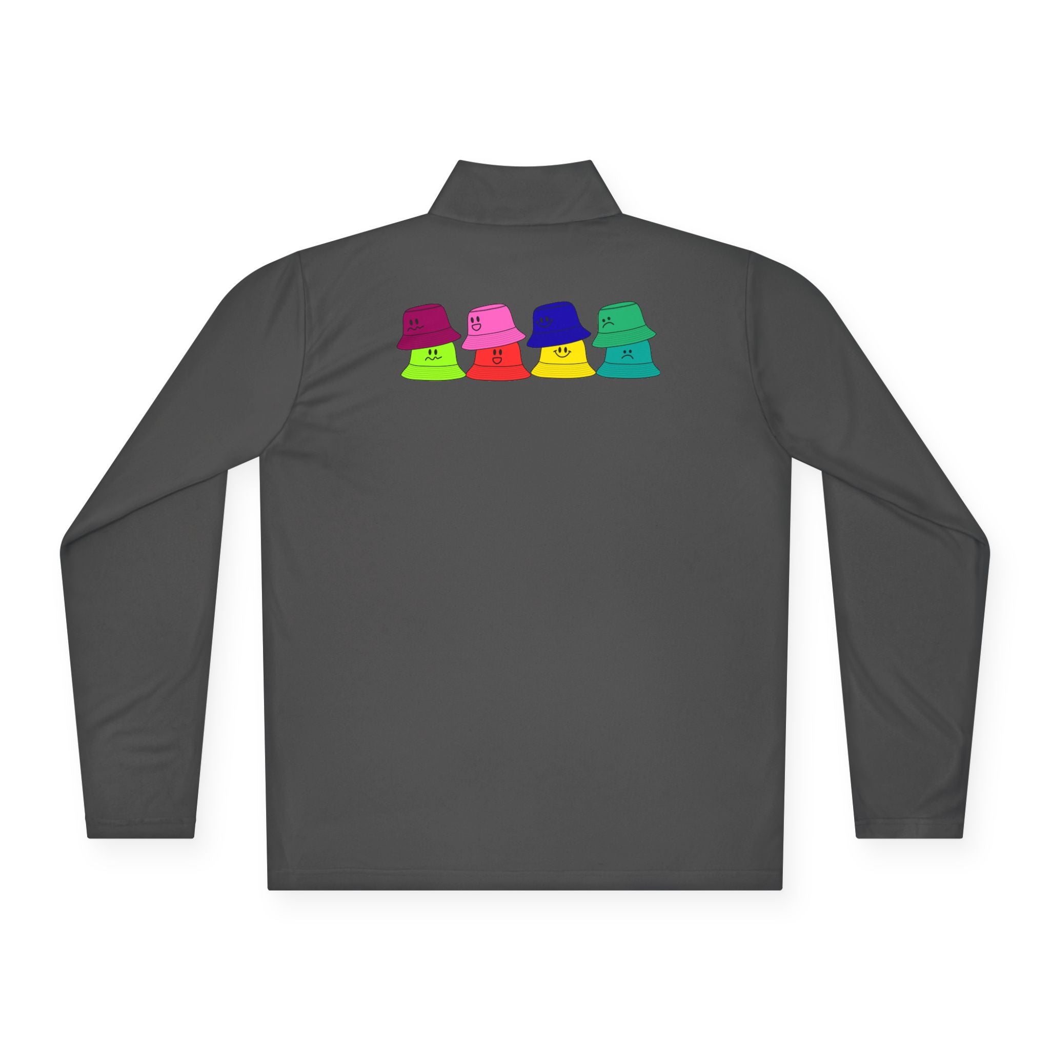 Quarter-Zip Pullover —  Bucket Hat