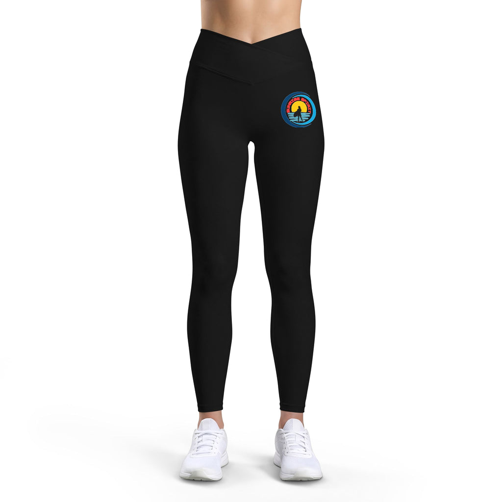 Women’s Luxe Leggings — Retro Rainbow Camper Patch Leggings