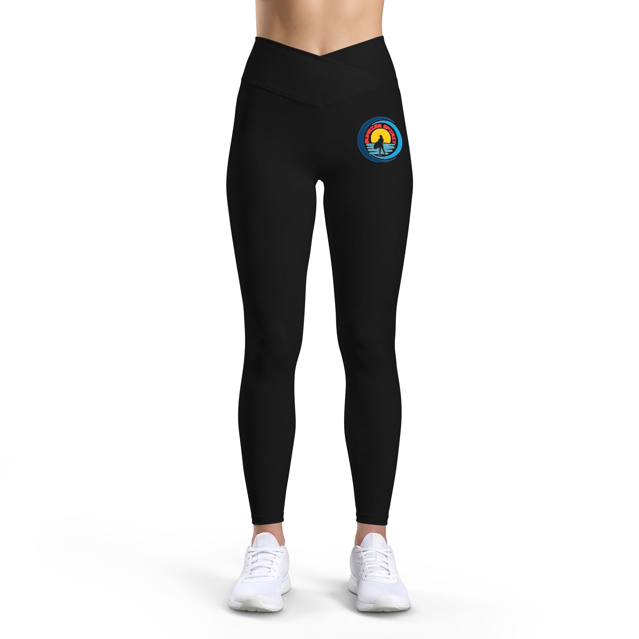 Women’s Luxe Leggings — Retro Rainbow Camper Patch Leggings
