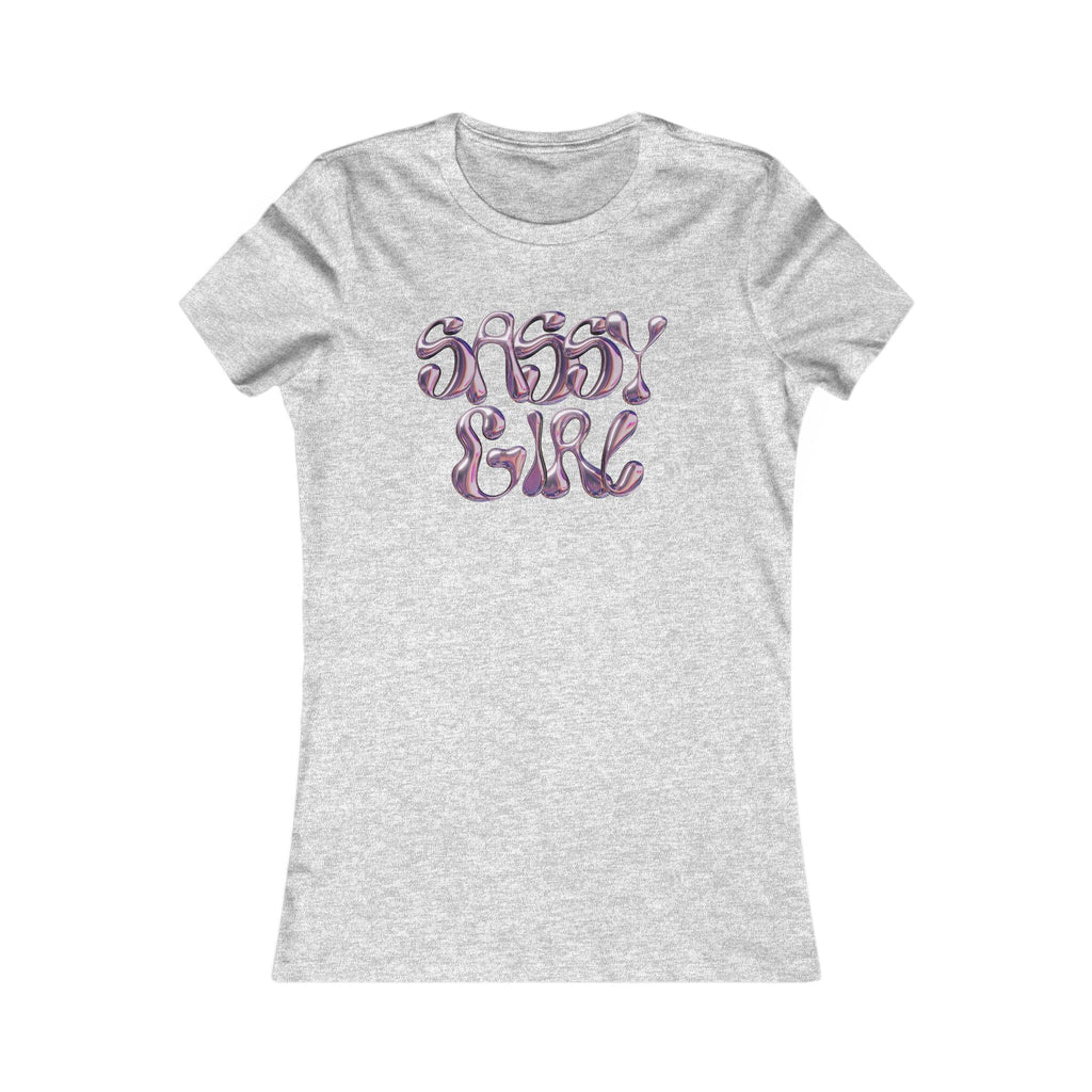 Sassy Girl Women's Tee — Retro Pink Script Graphic Shirt