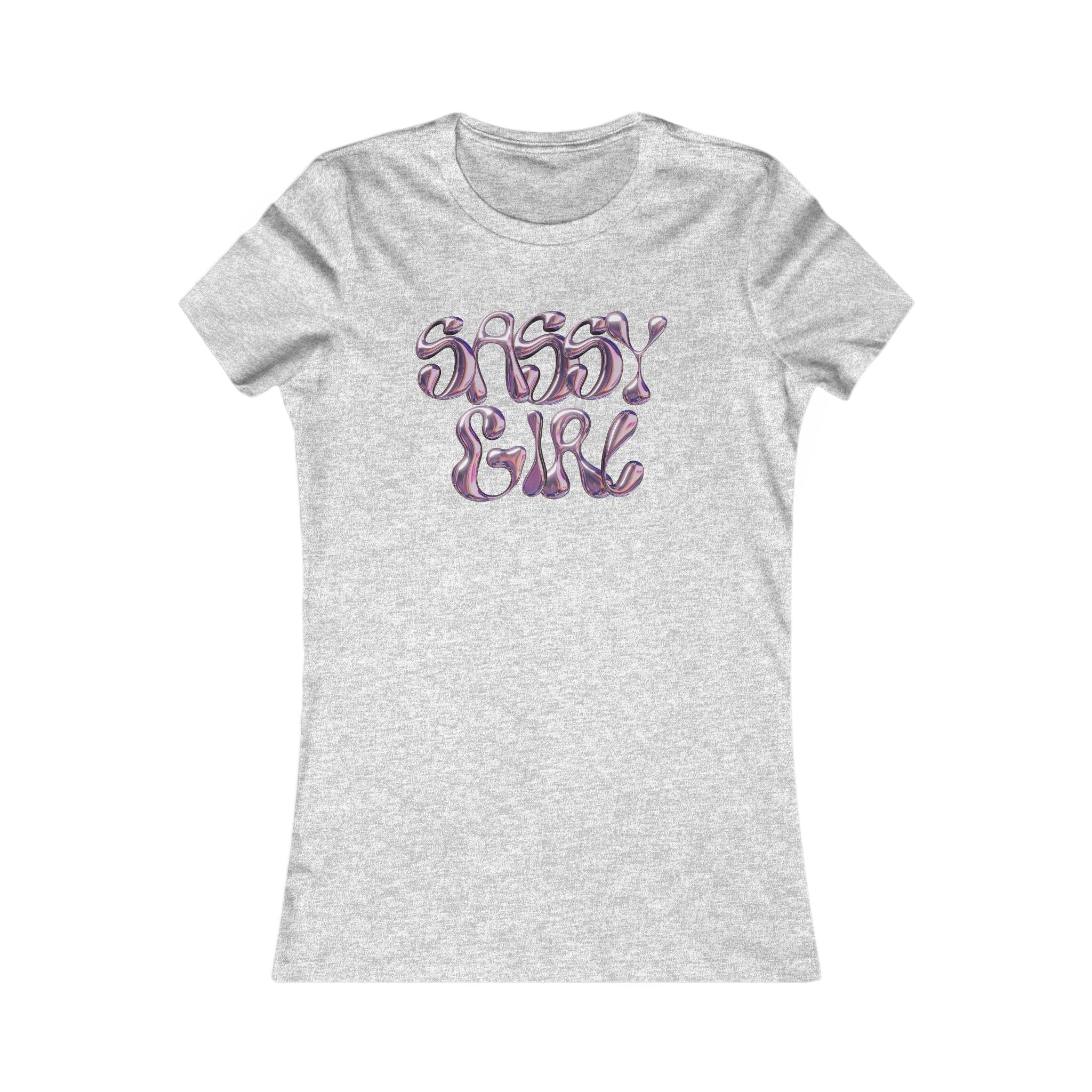 Sassy Girl Women's Tee — Retro Pink Script Graphic Shirt