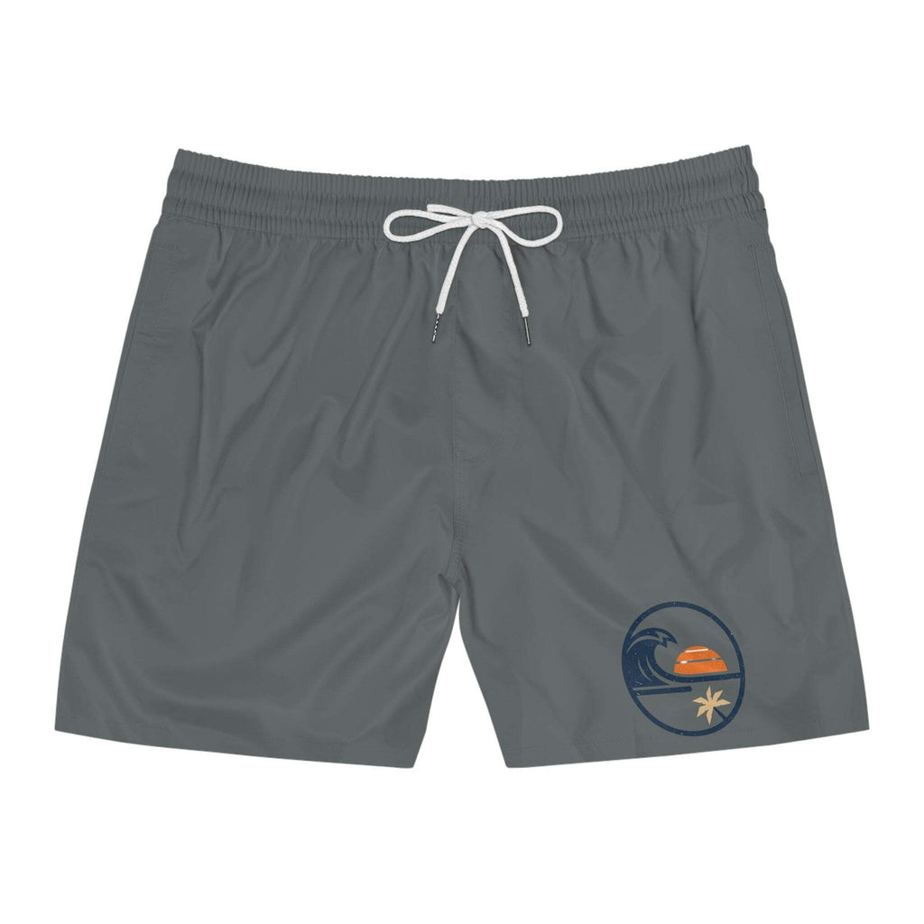 Beach Sunset Wave- Mid-Length SwinTrunks
