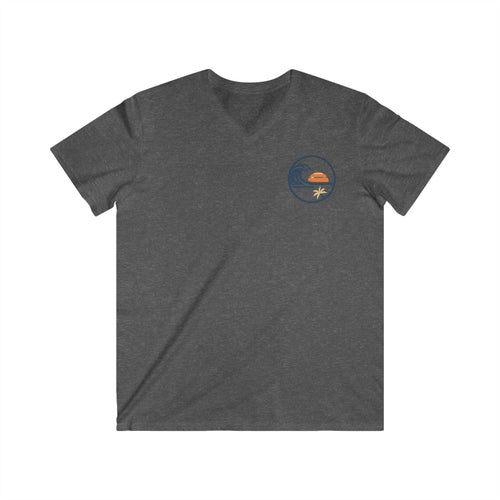 Beach Sunset V-Neck Tee - Surf Wave