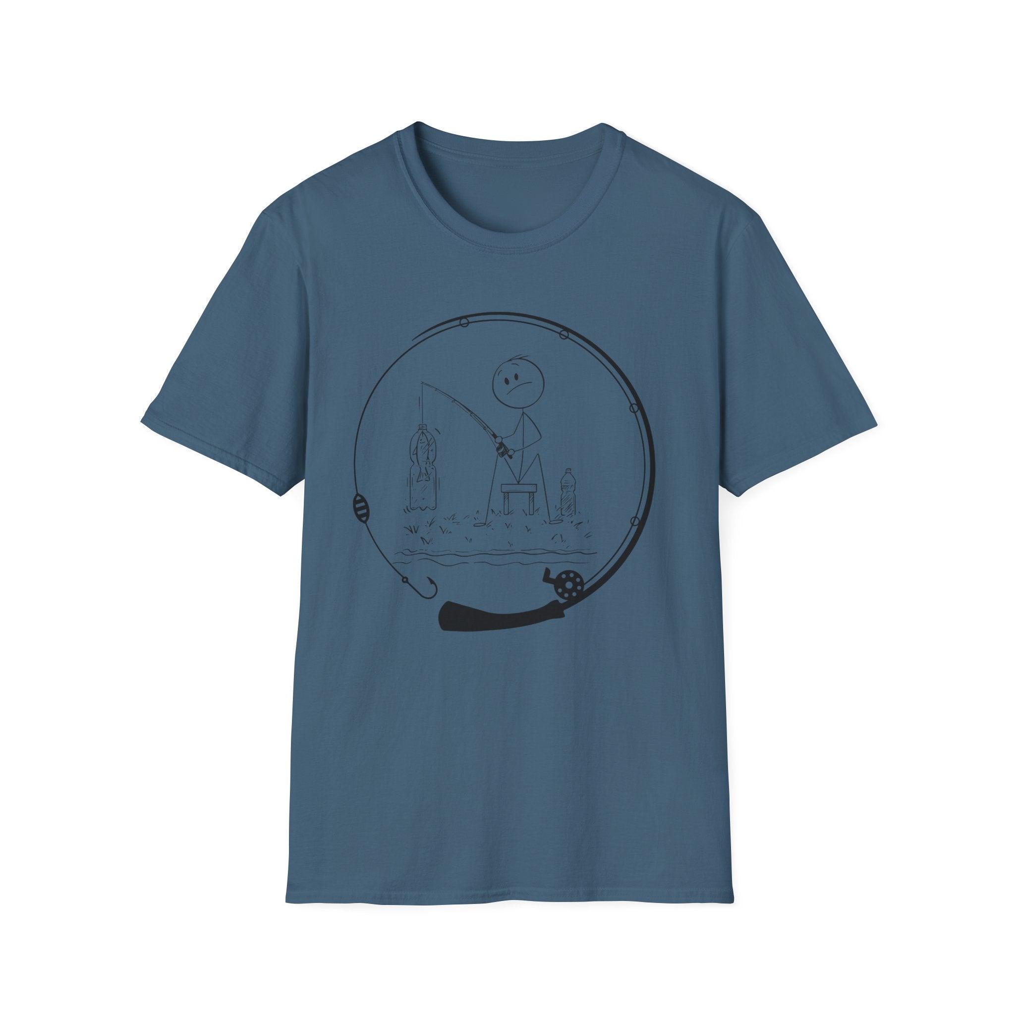 Stick man Fishing  Tee