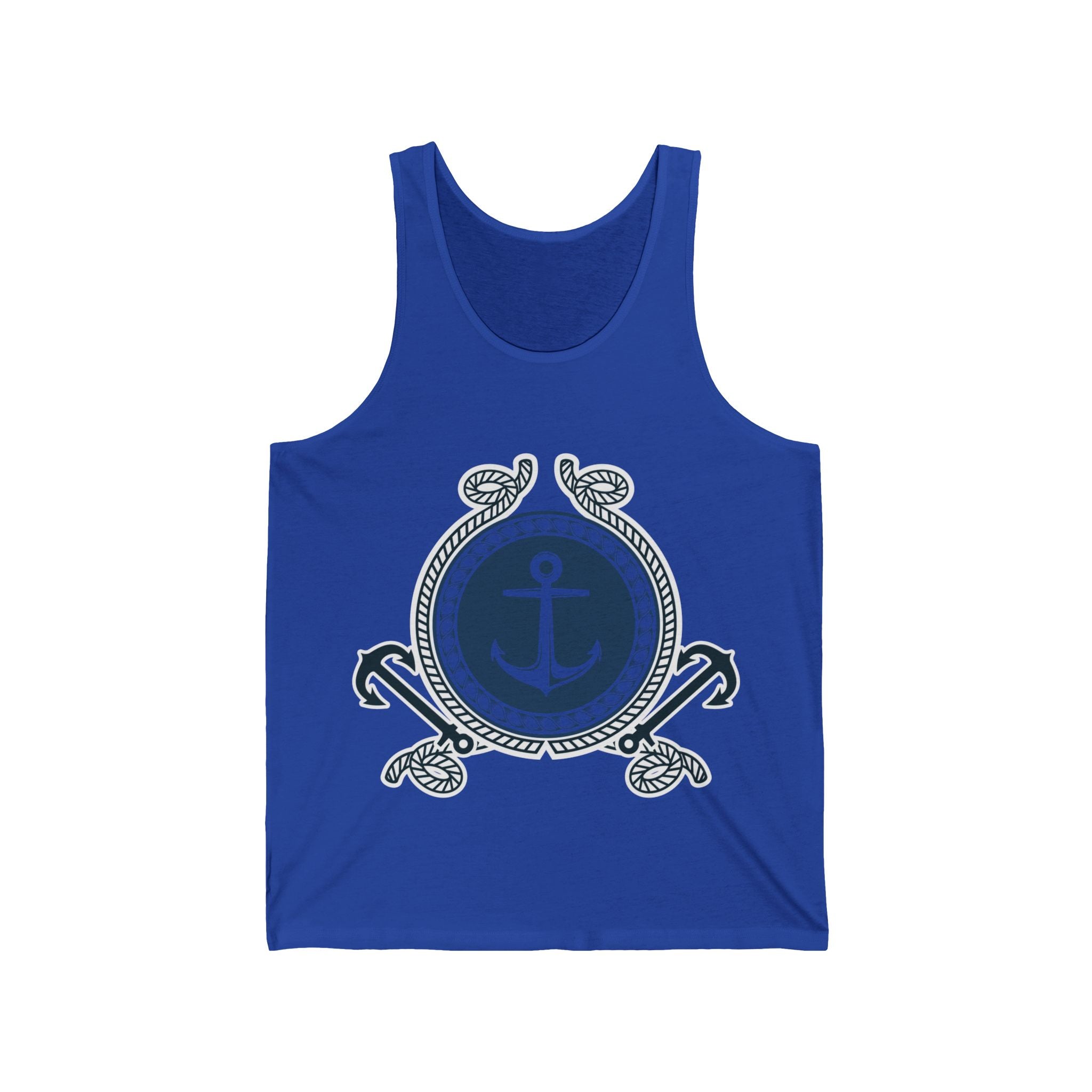 Nautical Anchor Tank Top — Sailor Rope Emblem Beach Tank