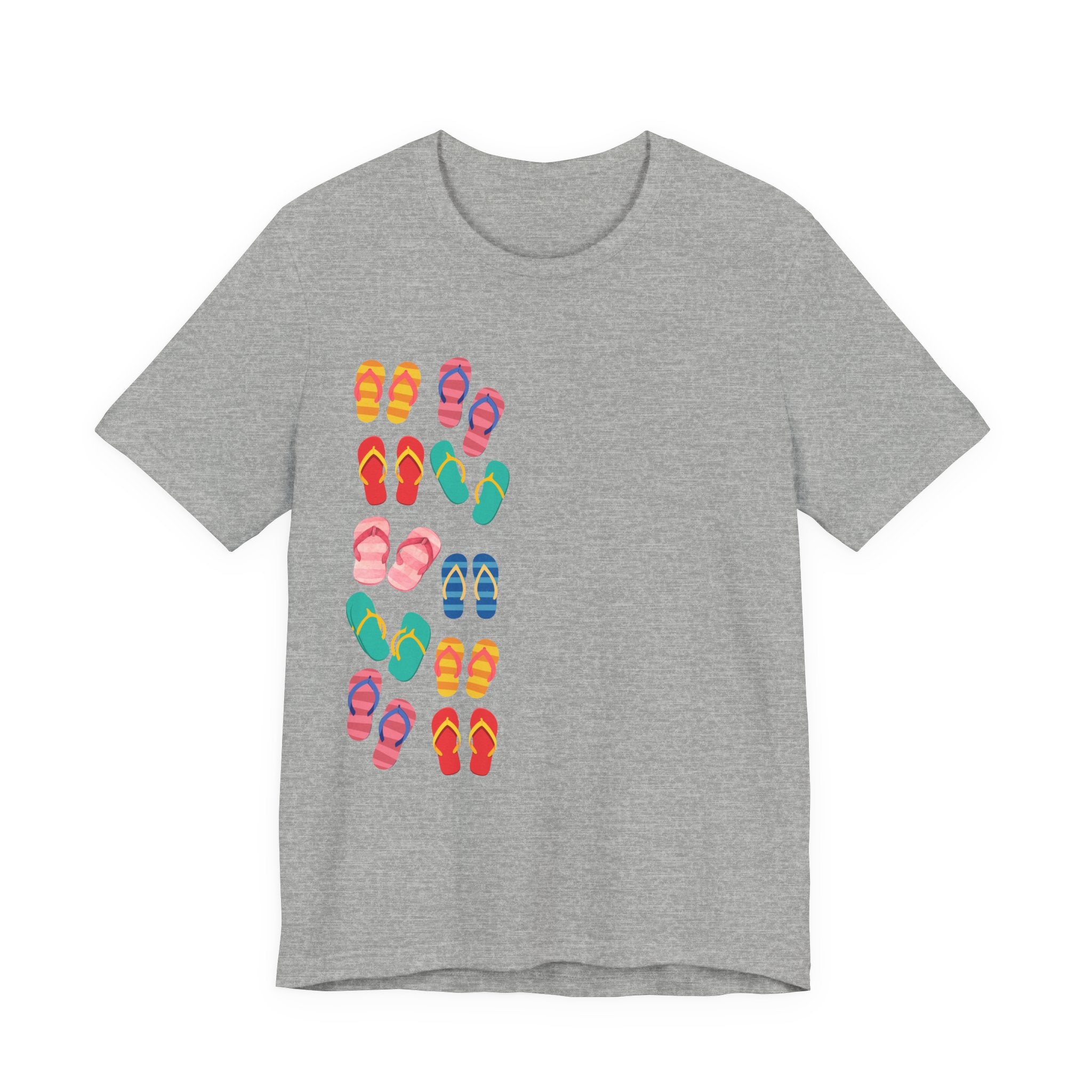 Flip Flop Pattern Tee — Colorful Summer Sandal Graphic T-Shirt