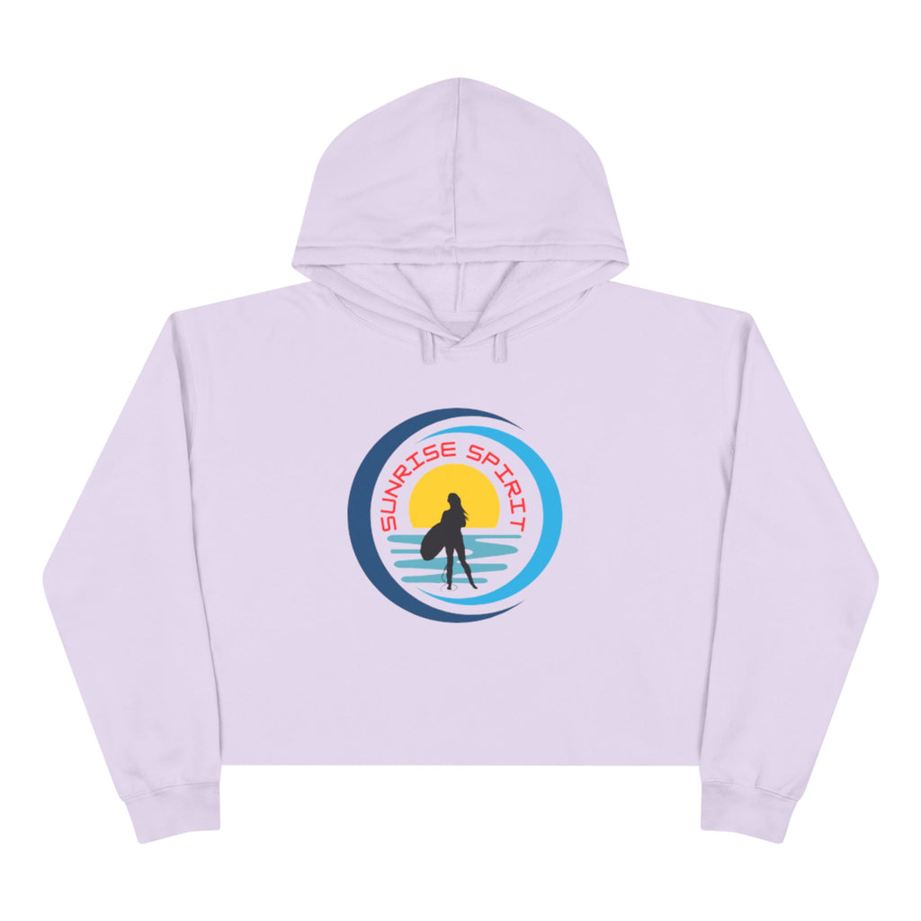 Crop Hoodie — Sunrise Spirit Surfer
