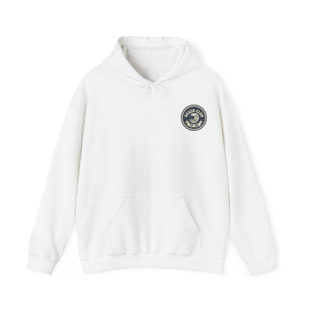 Beach Club Hoodie — Vintage Wave Graphic Pullover (Est. 1992)