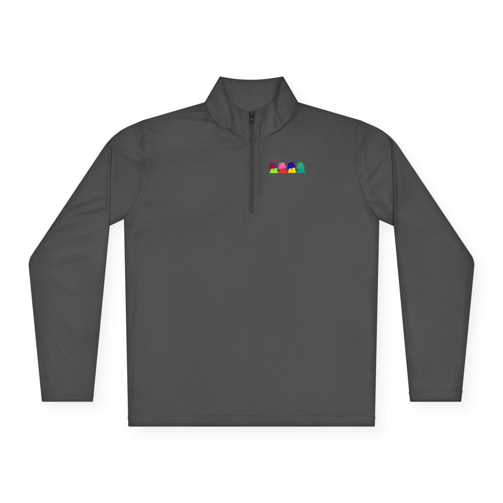 Quarter-Zip Pullover —  Bucket Hat