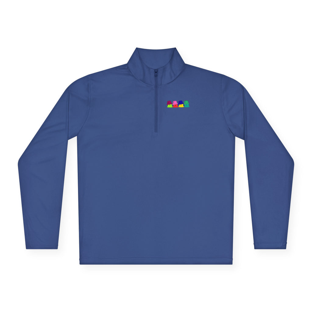 Quarter-Zip Pullover —  Bucket Hat