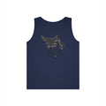 Motorcycle Tank Top — "Live Fast, Ride Free" Eagle Biker Graphic