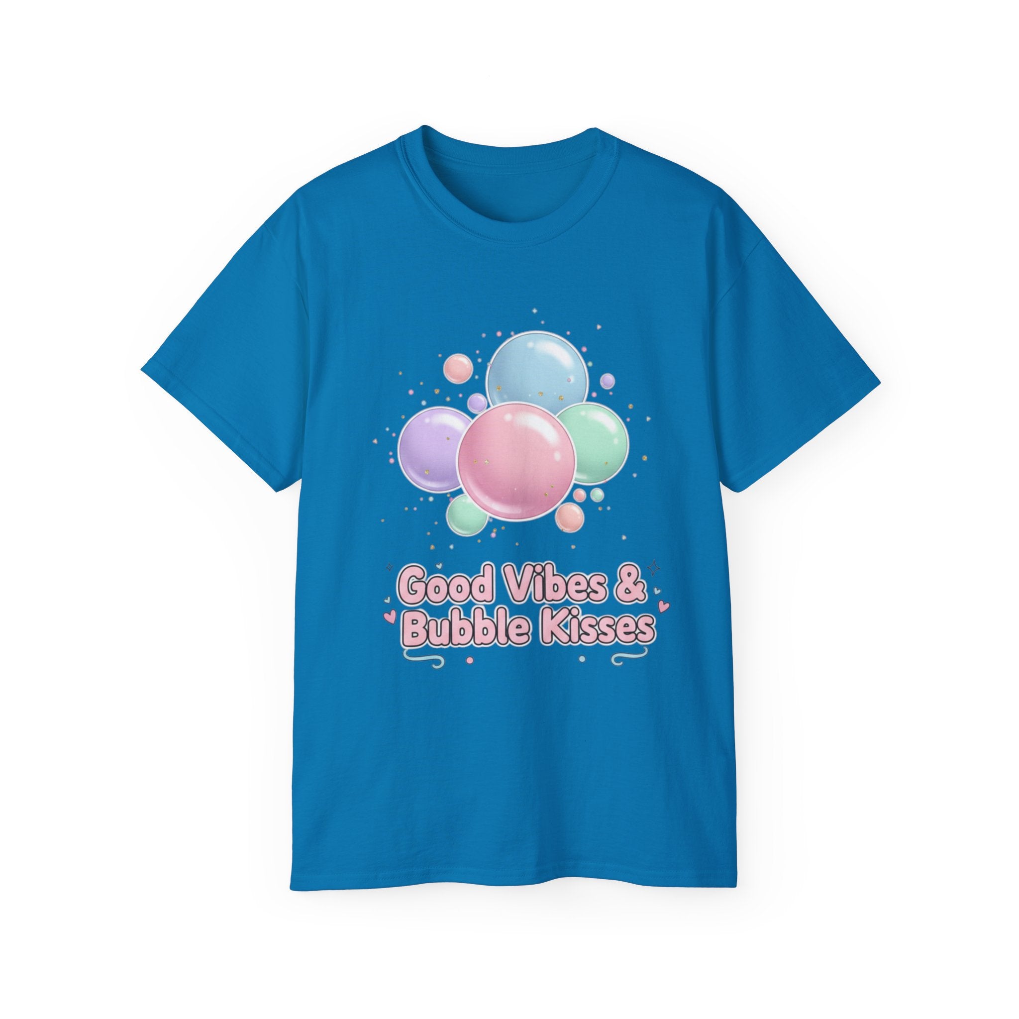 T-Shirt — Good Vibes & Bubble Kisses Pastel Bubble Graphic