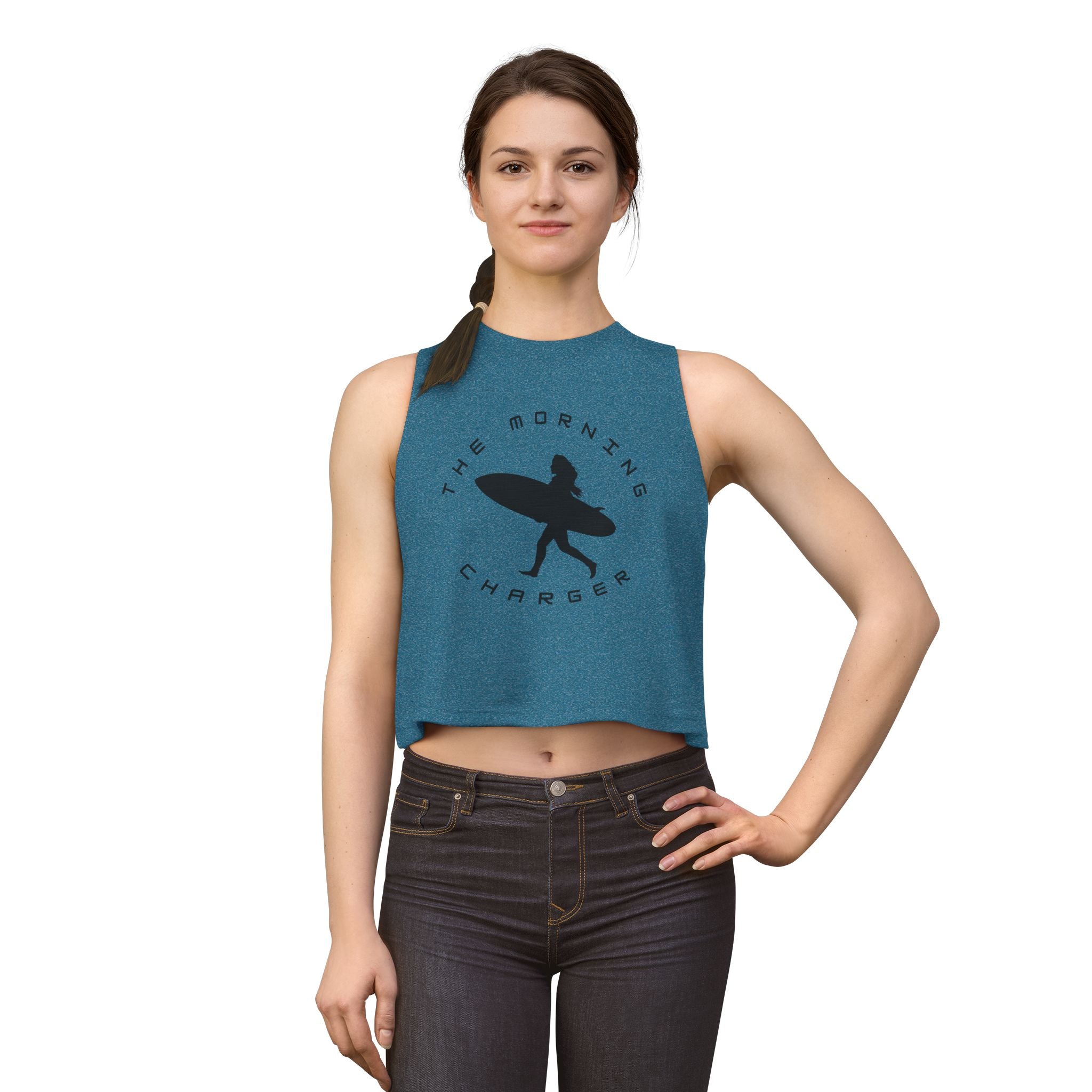Surf Crop Tank — “The Morning Charger”
