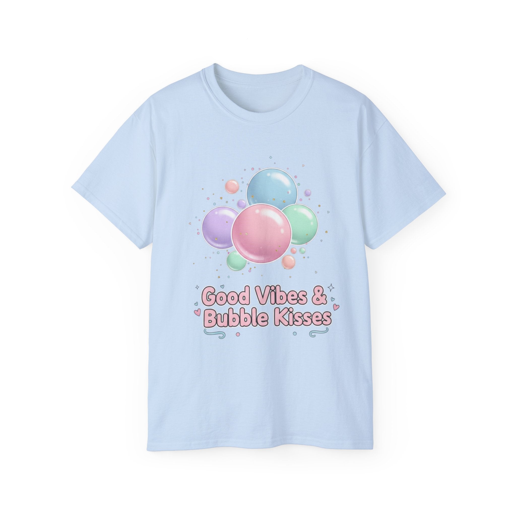 T-Shirt — Good Vibes & Bubble Kisses Pastel Bubble Graphic