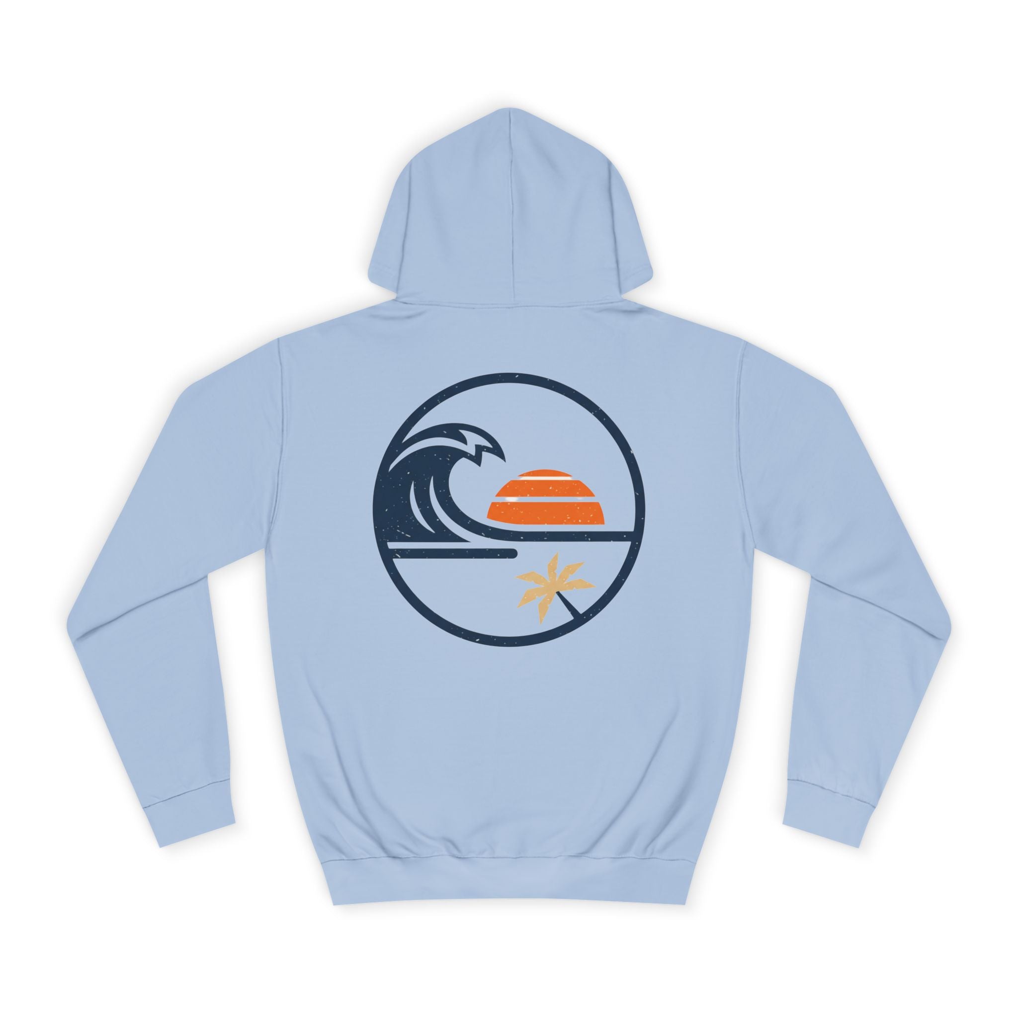 Coastal Sunset Hoodie – Surf Wave Palm