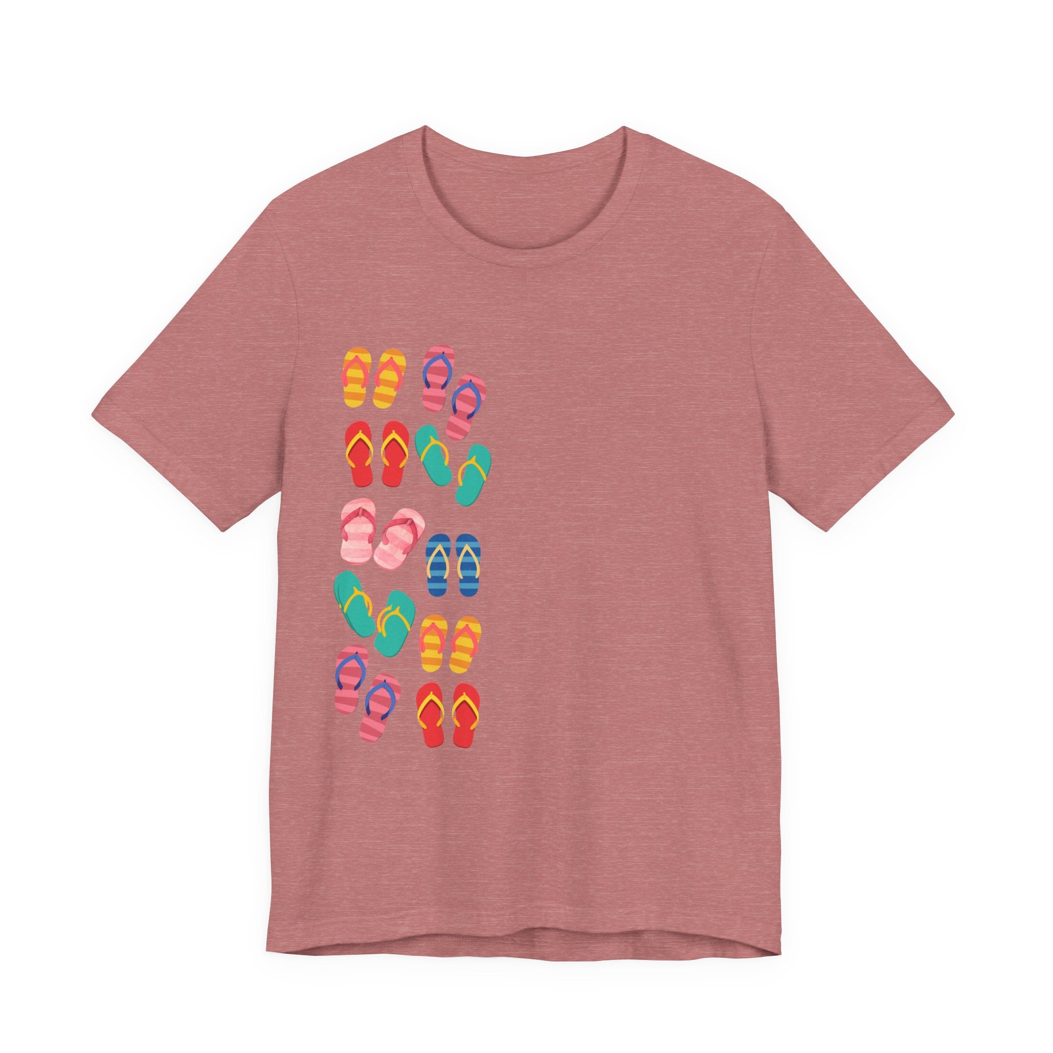 Flip Flop Pattern Tee — Colorful Summer Sandal Graphic T-Shirt