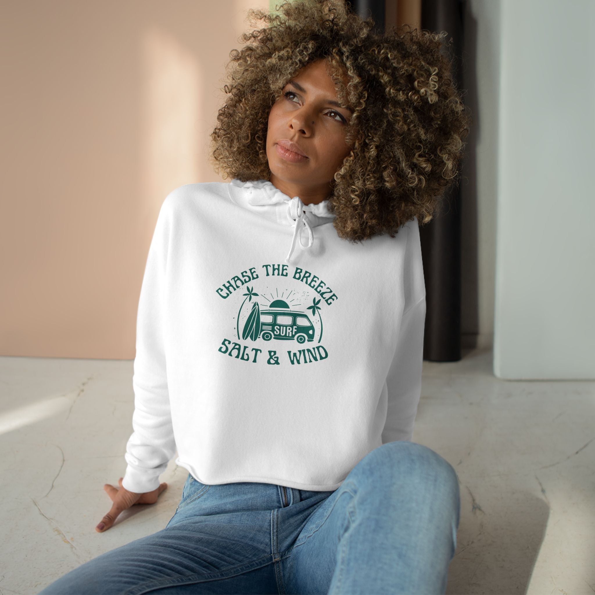 Unisex -Chase the Breeze - Crop Hoodie