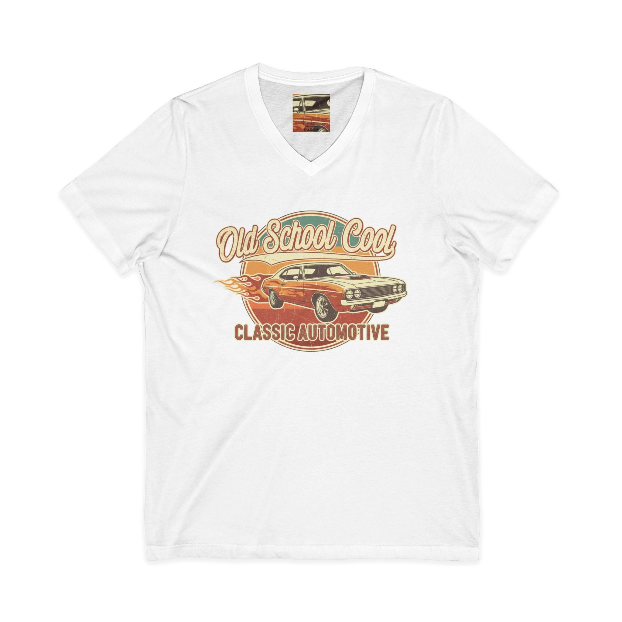 Old School Cool Classic Automotive V-Neck Tee