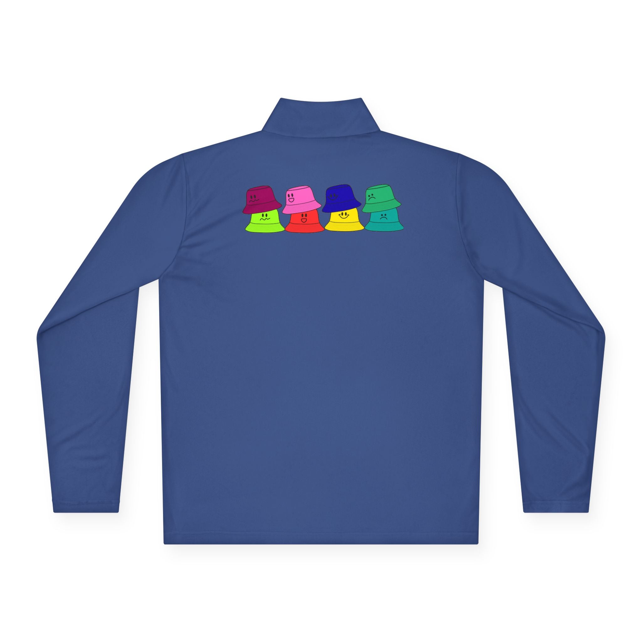 Quarter-Zip Pullover —  Bucket Hat