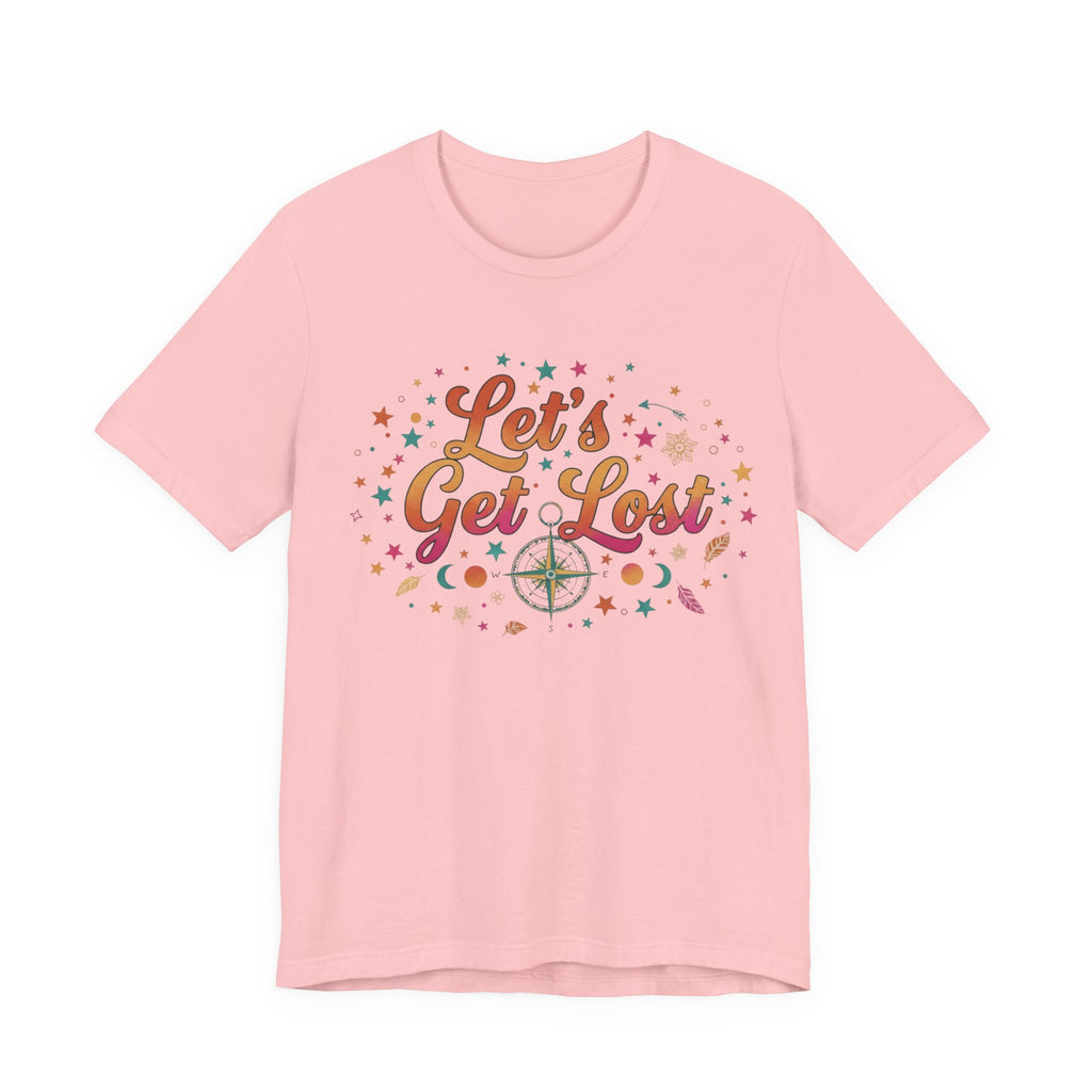 Let's Get Lost T-Shirt — Retro Compass Adventure Tee