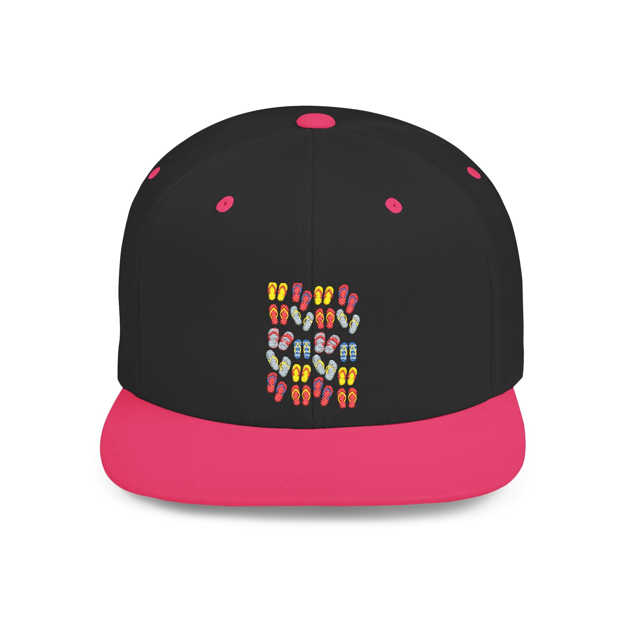 Snapback Hat — Colorful Flip-Flop Summer Pattern