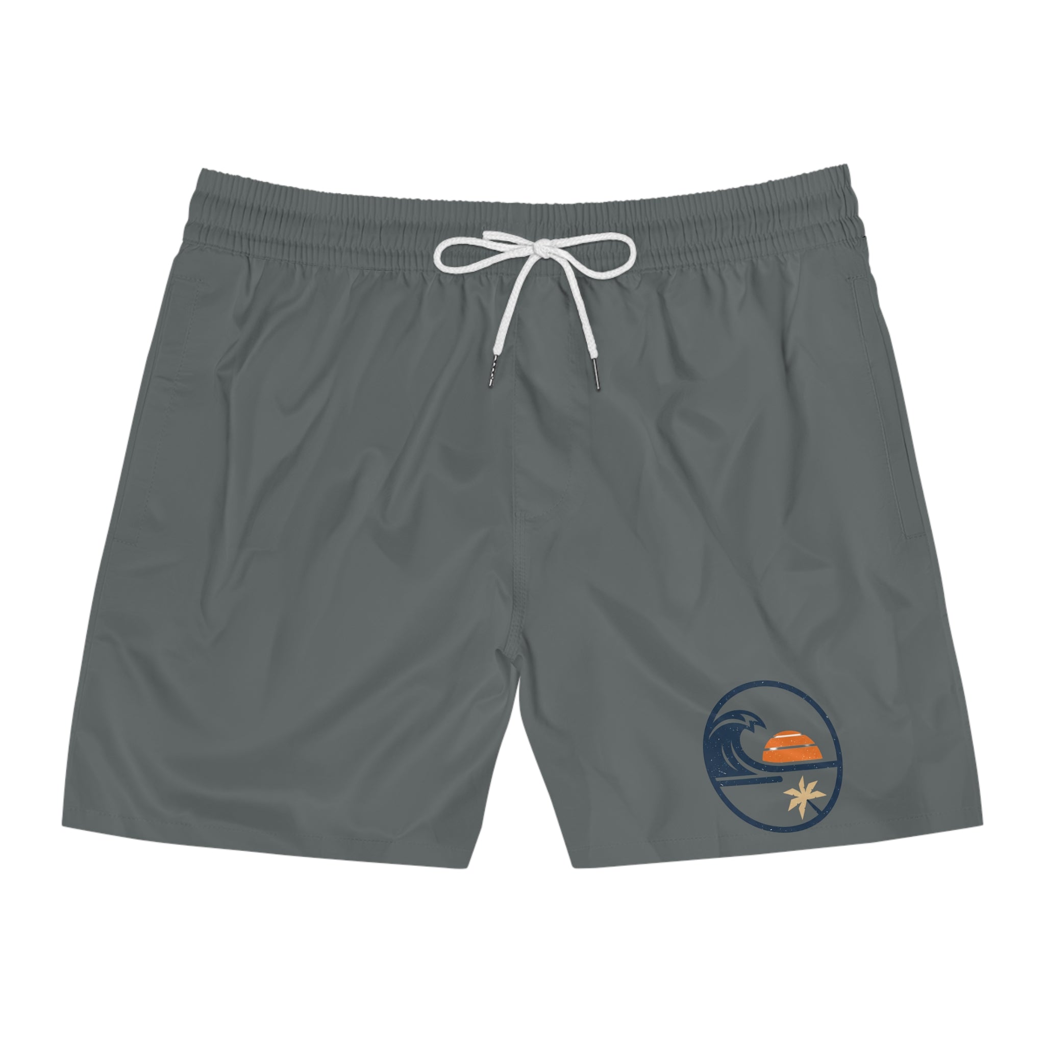 Beach  Sunset Wave- Mid-Length  SwinTrunks