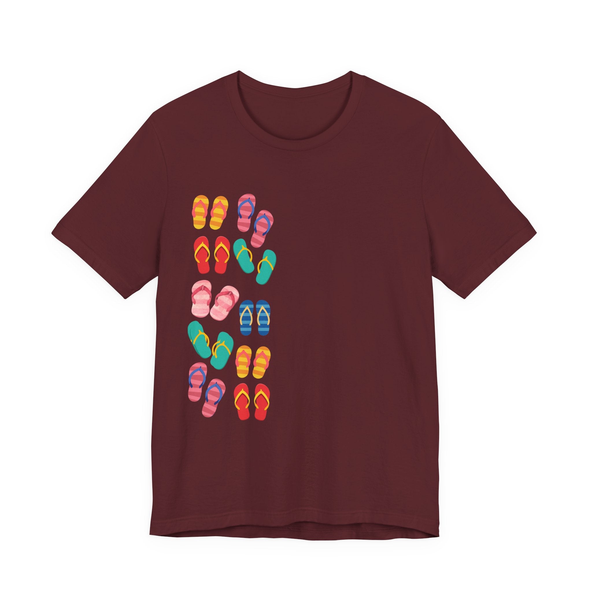 Flip Flop Pattern Tee — Colorful Summer Sandal Graphic T-Shirt