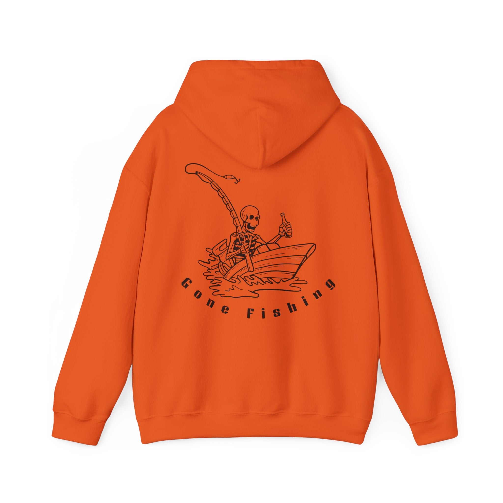 Hoodie — 'Gone Fishing' Skeleton