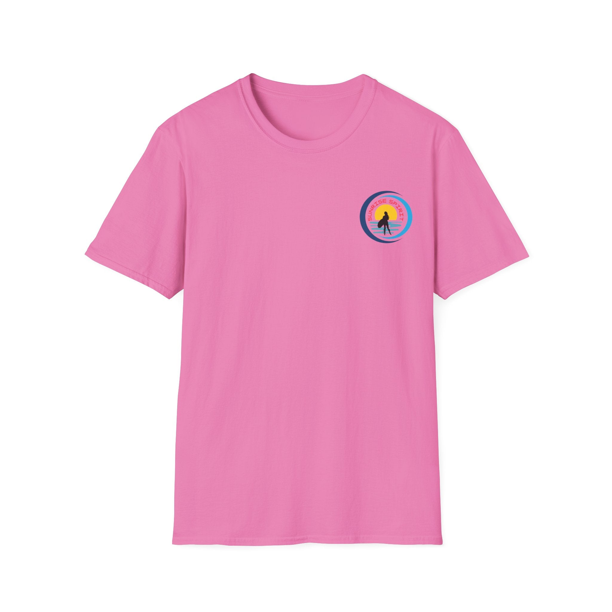 Sunset Surfing Women T-Shirt — Female Surfer Looking Into Sunset