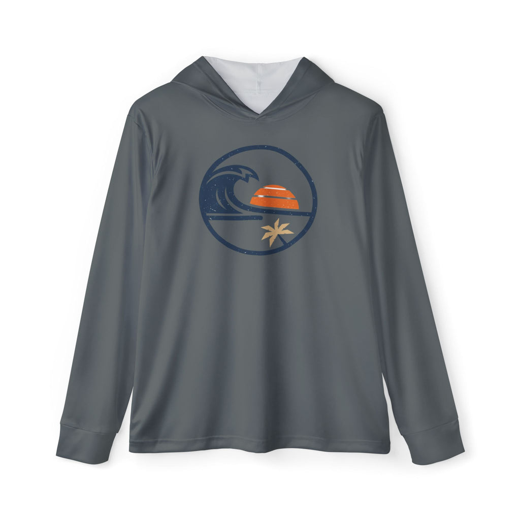 Men's Surf Sunset Hoodie — Coastal Wave Graphic Warmup Pullover