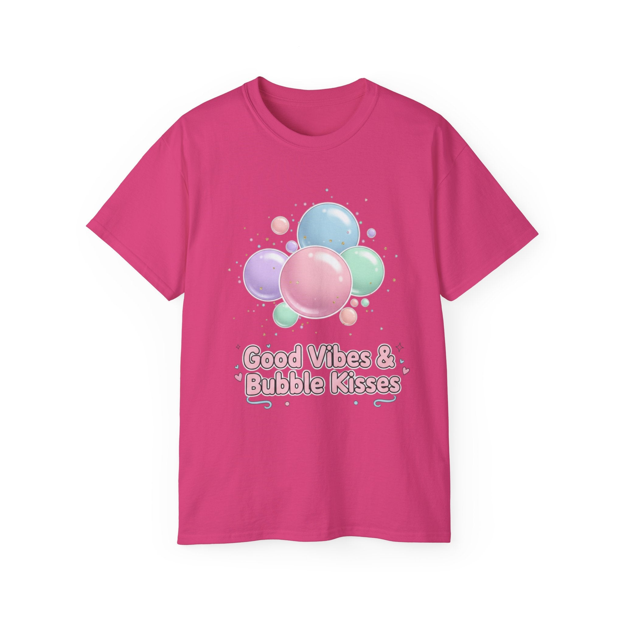 T-Shirt — Good Vibes & Bubble Kisses Pastel Bubble Graphic