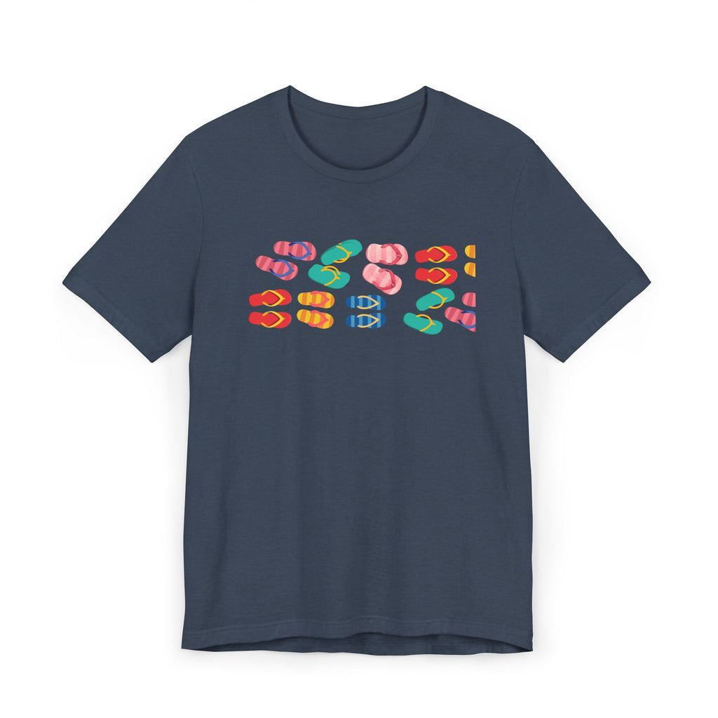 Colorful Flip Flop T-Shirt — Summer Beach Flip-Flop Graphic Tee