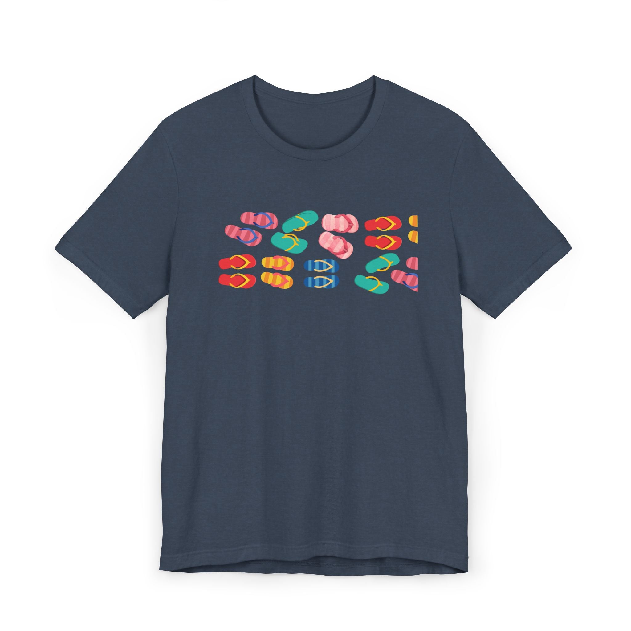 Colorful Flip Flop T-Shirt — Summer Beach Flip-Flop Graphic Tee