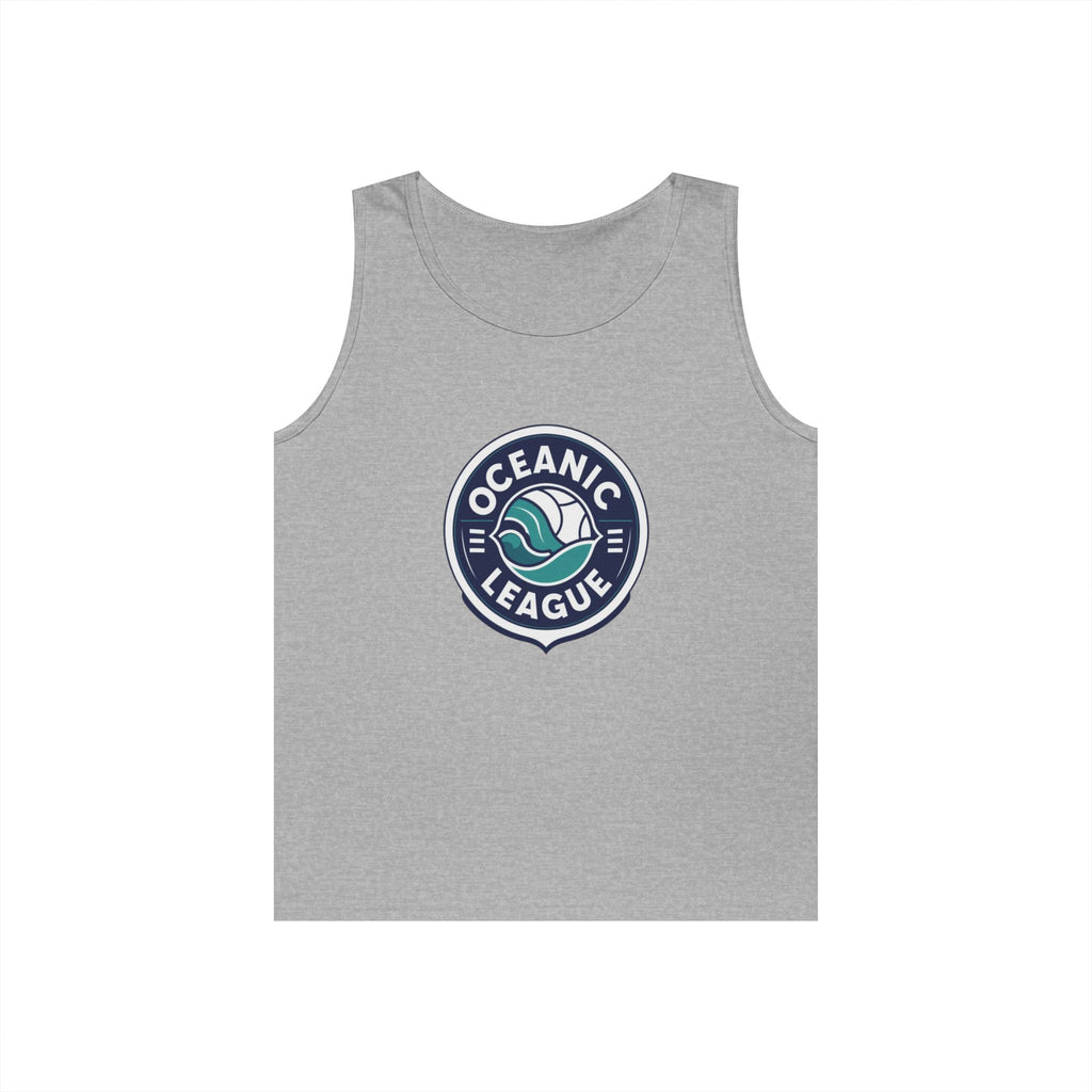 Oceanic League Tank Top — Retro Wave Surf Emblem