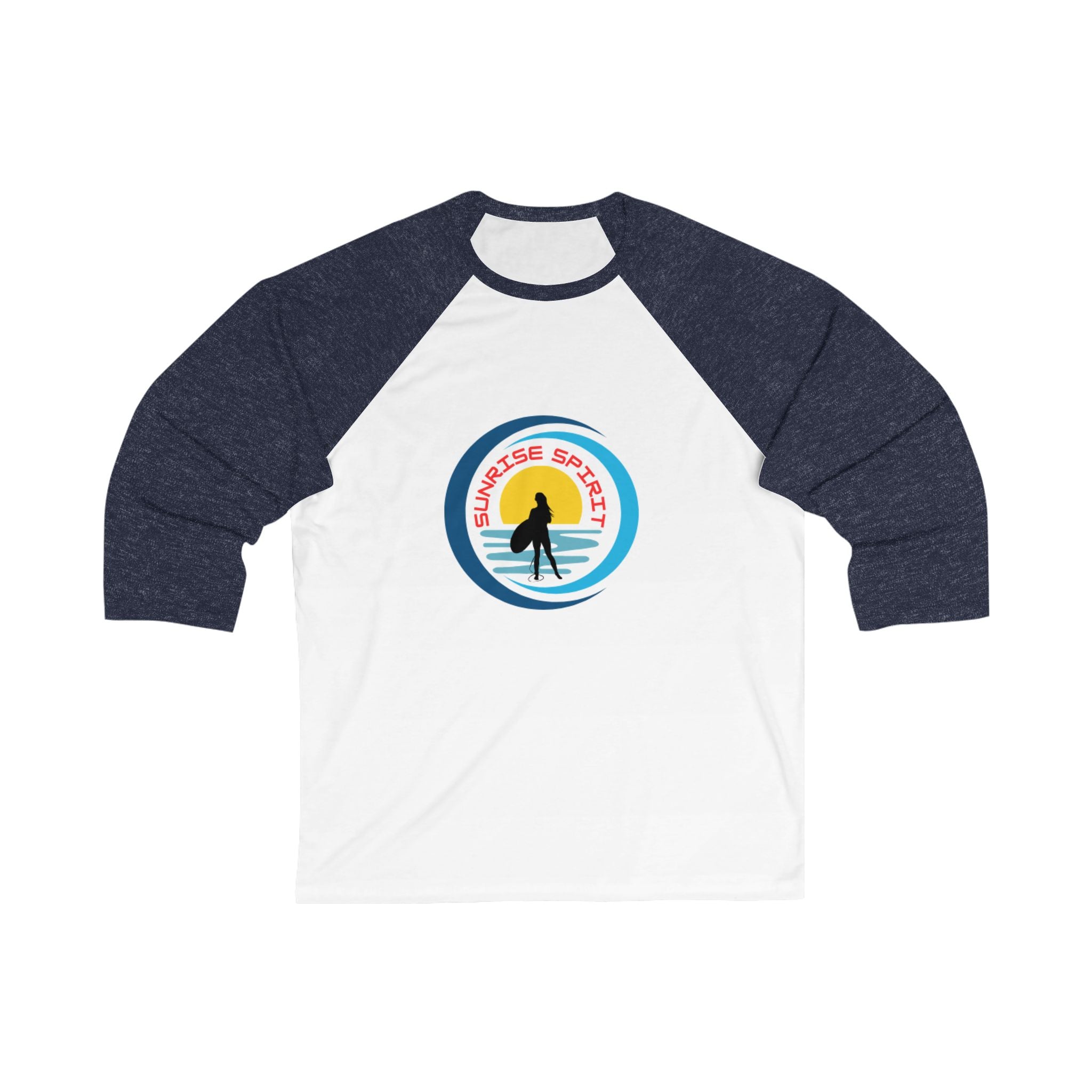 Sunrise Spirit  Baseball Tee —  Surf 3/4 Sleeve