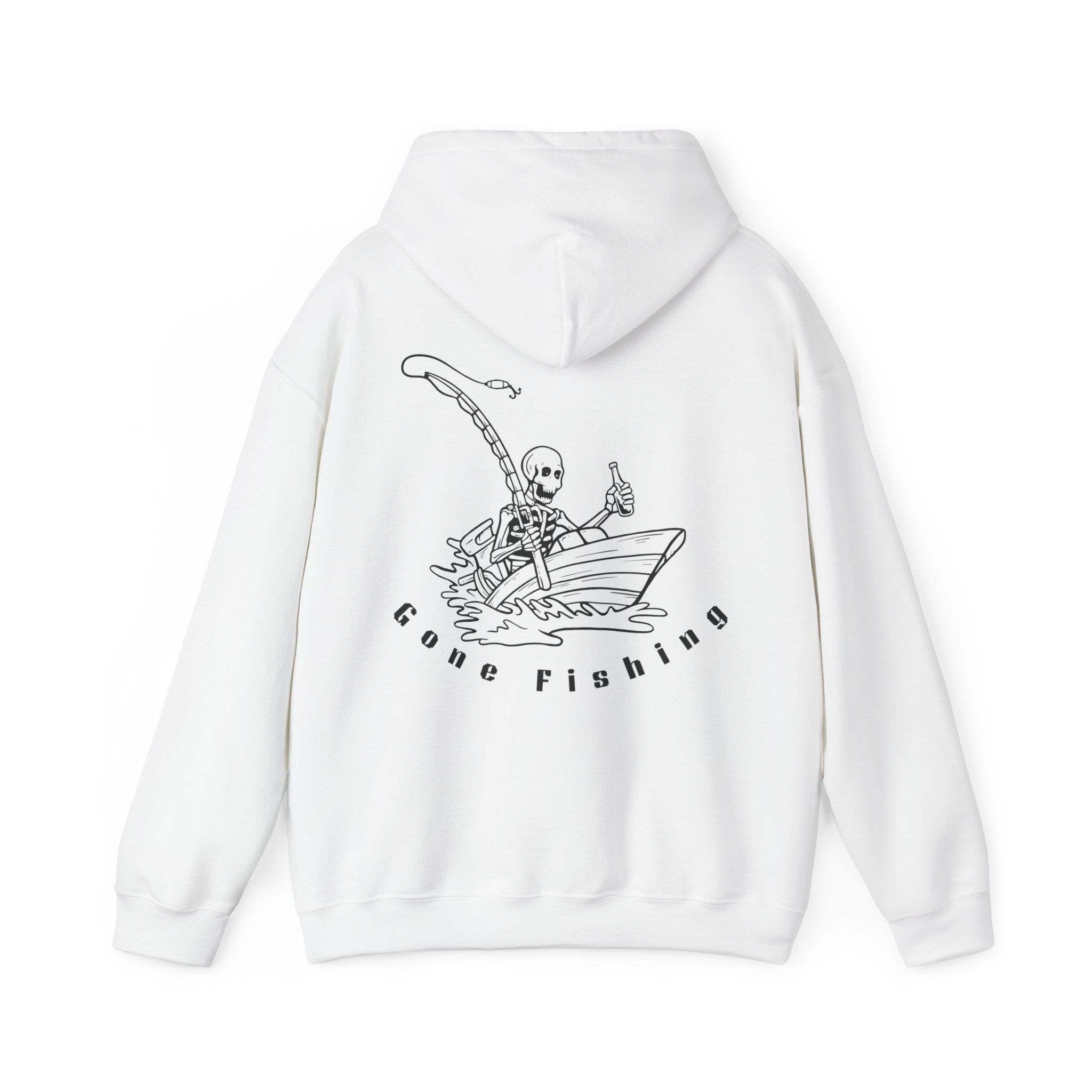 Hoodie — 'Gone Fishing' Skeleton