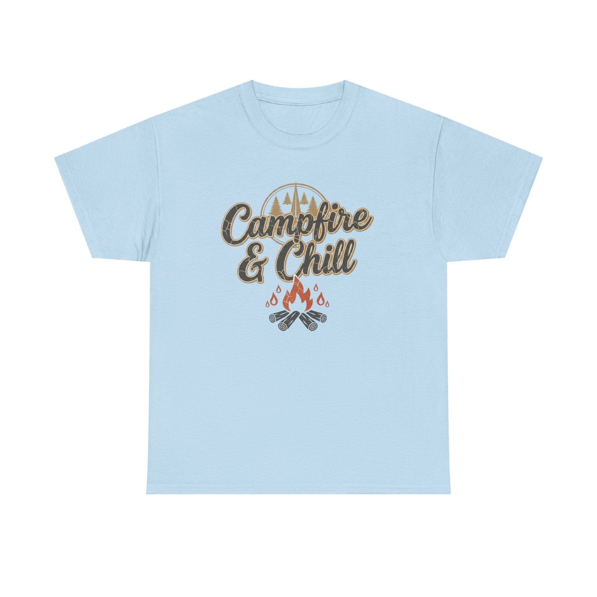 Campfire & Chill Tee — Cozy Outdoor Camping T-Shirt