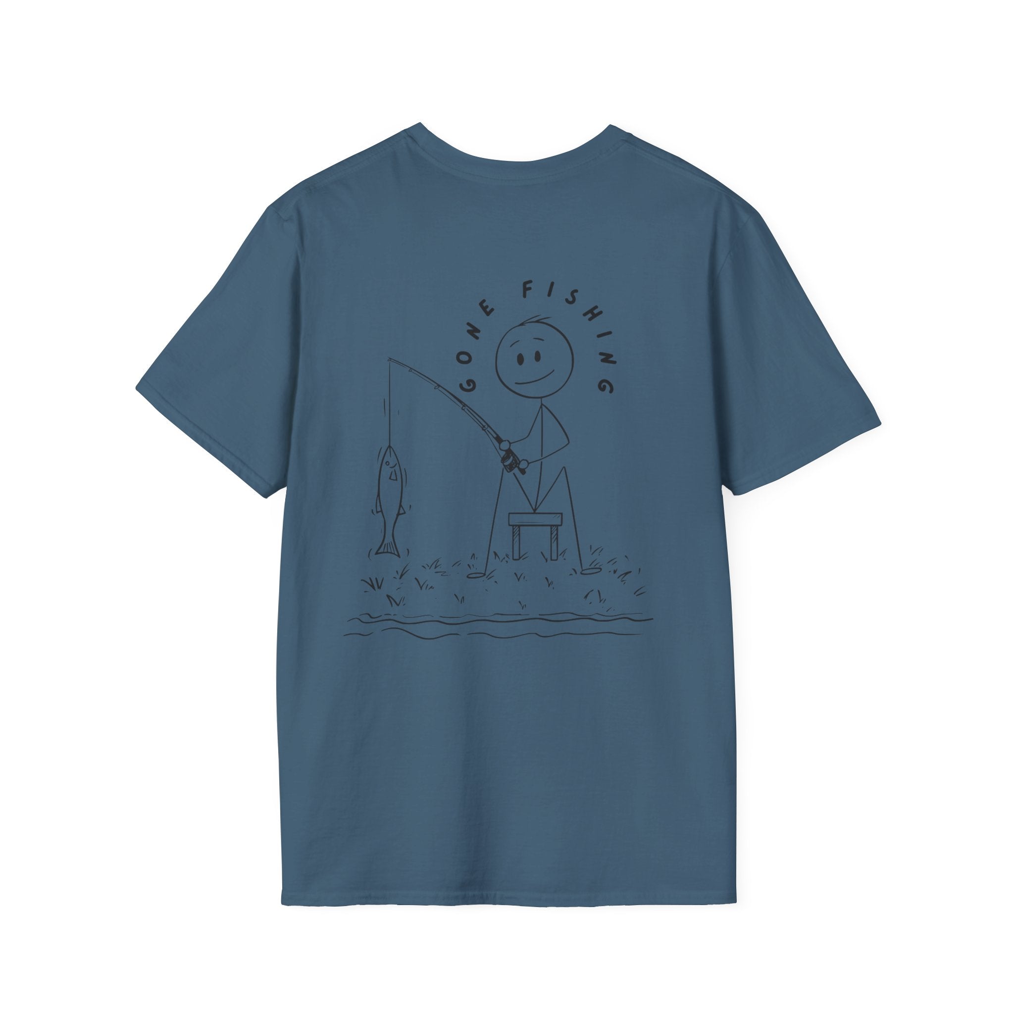 Fishing Stick Figure T-Shirt