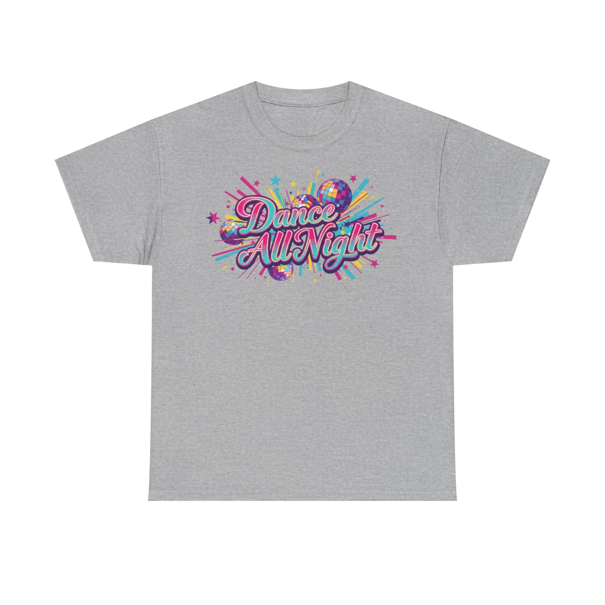 Dance All Night T‑Shirt — Retro Neon Dance Party Tee