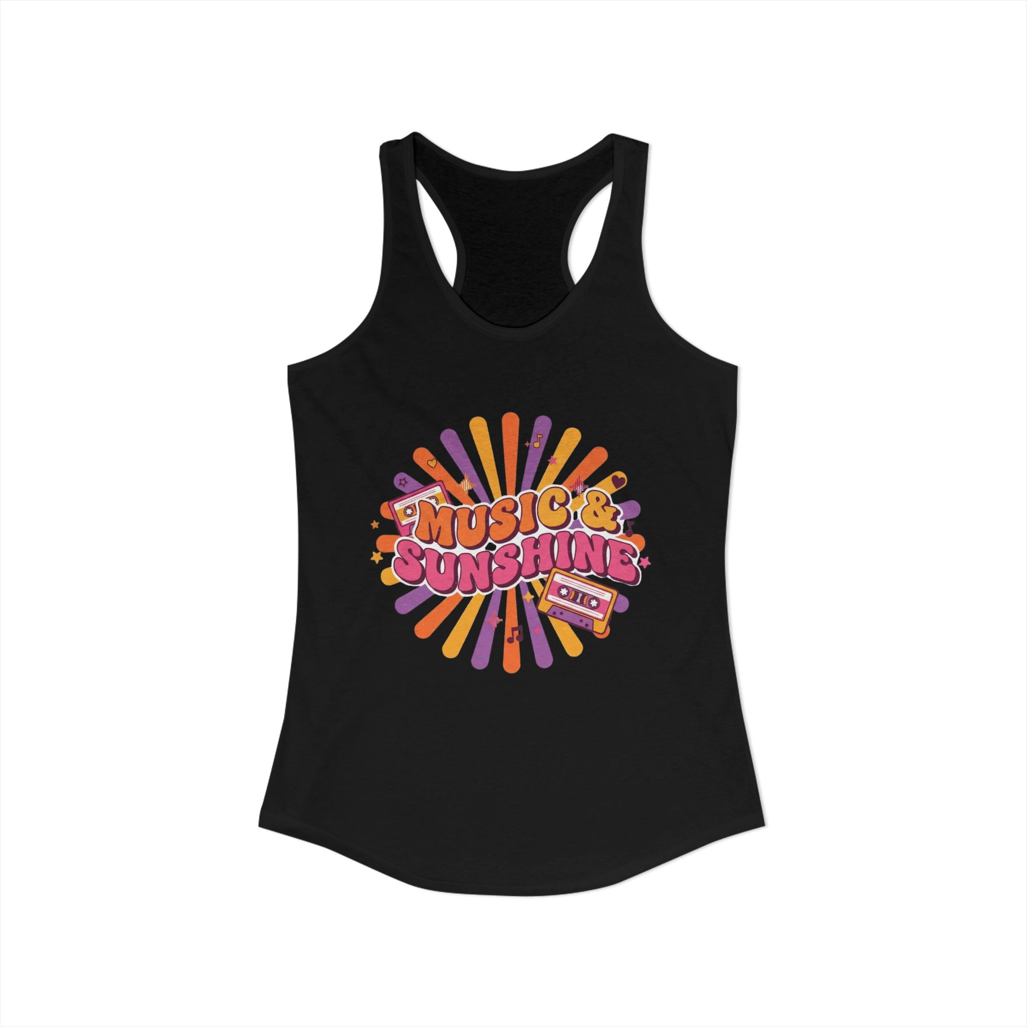 Women's  Racerback Tank-Music & Sunshine