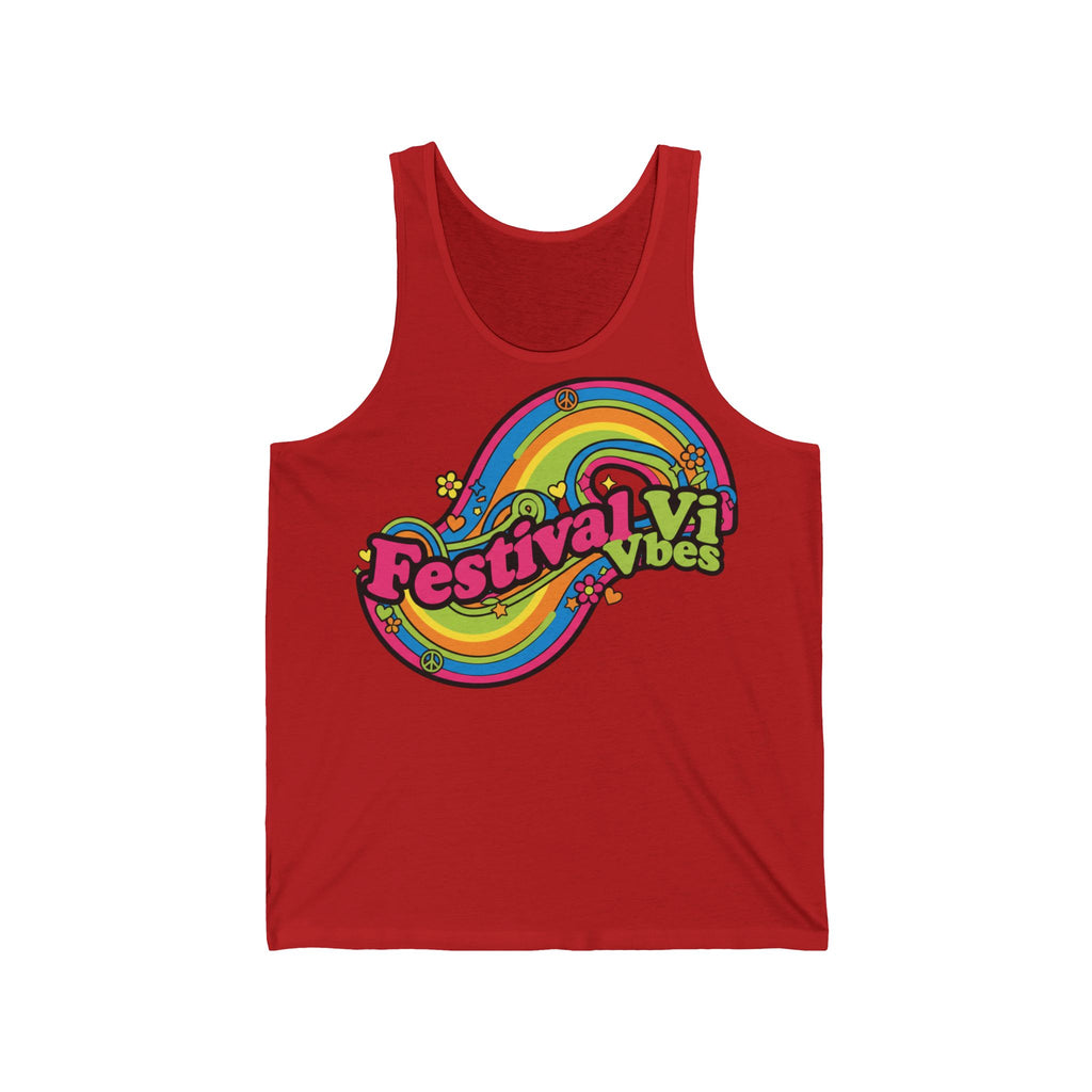 Festival Vibes Tank Top — Colorful Retro