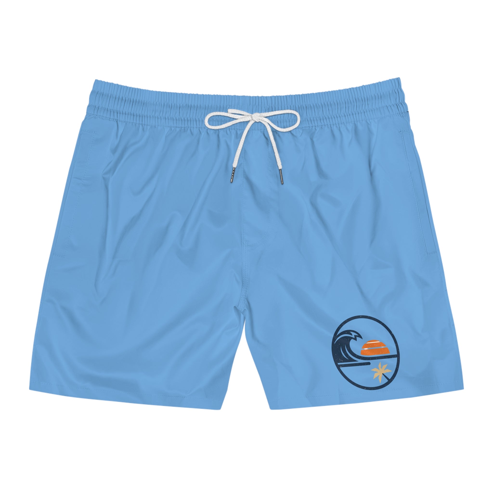 Beach Sunset Wave  — Mid-Length Beach Trunks
