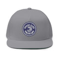 Flat Bill Cap — Embroidered "Beach Club" Wave Patch Snapback