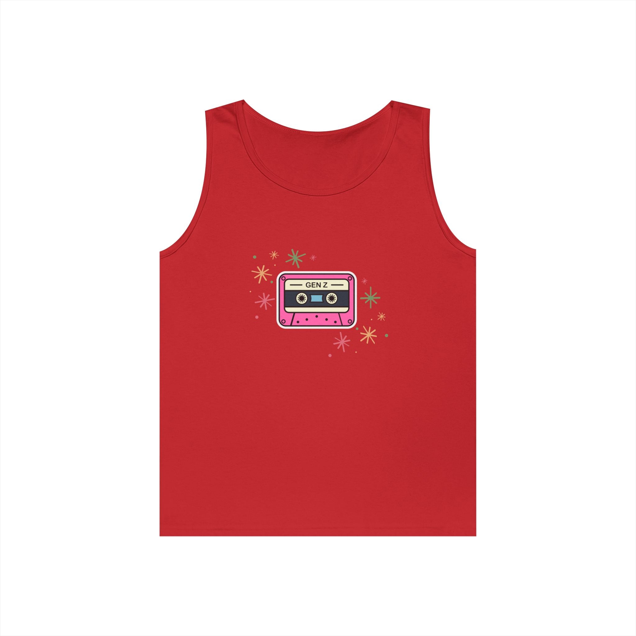 Retro Pink Cassette Tank Top — Vintage 80s Music Graphic